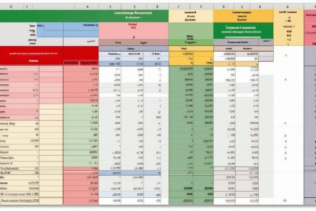 Spreadsheet with Income Sources and Operating Expenses